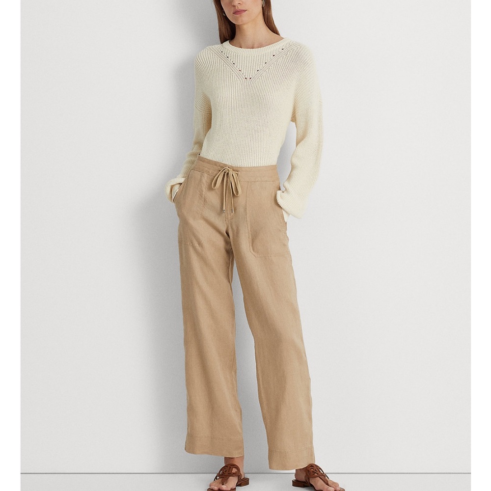 Lauren Ralph Lauren Wide-Leg Linen Pants